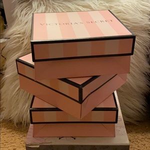 Victoria Secret small empty boxes set of 3.